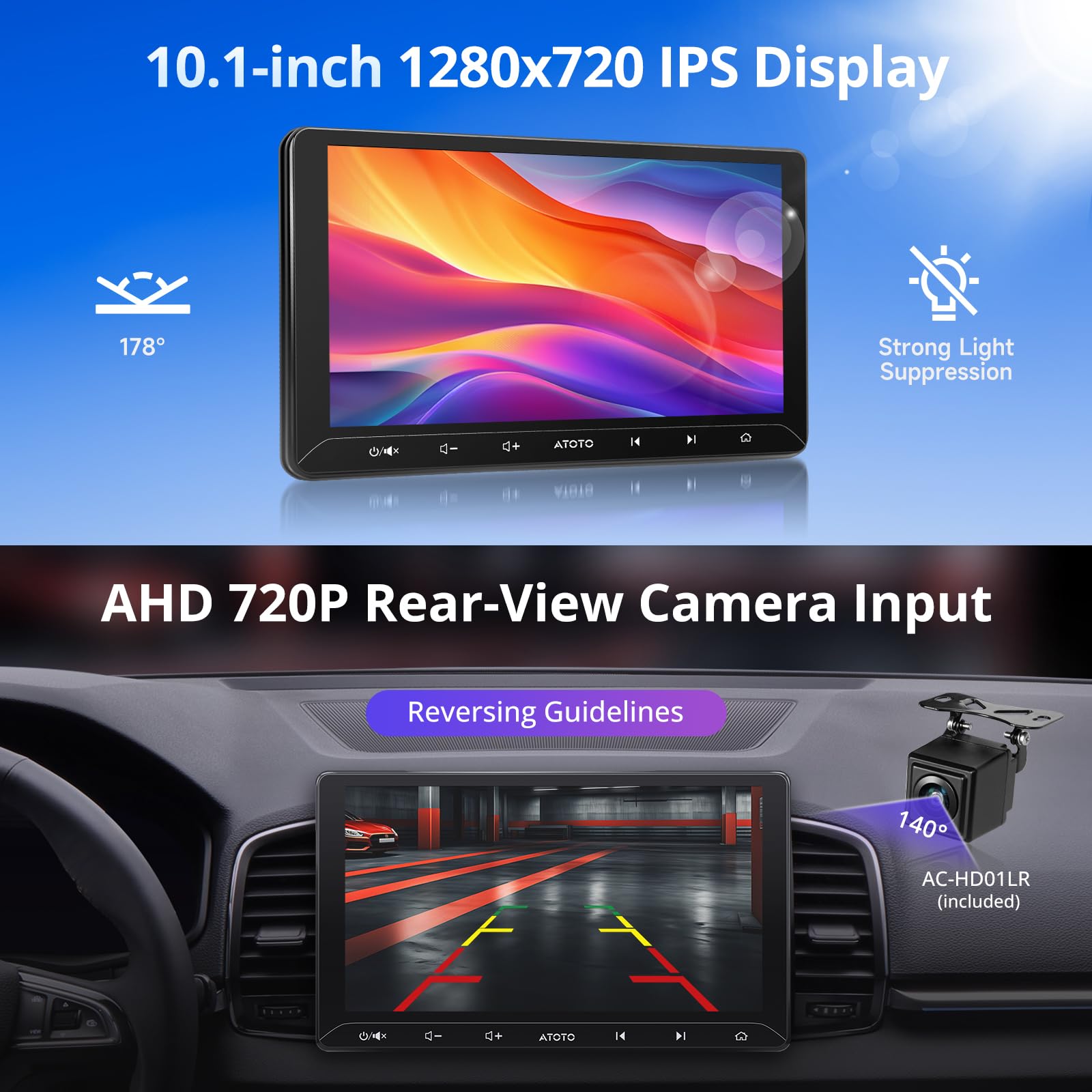 ATOTOZONE Car Stereo A5L autoradio 2 DIN 10" 2+32GB CarPlay