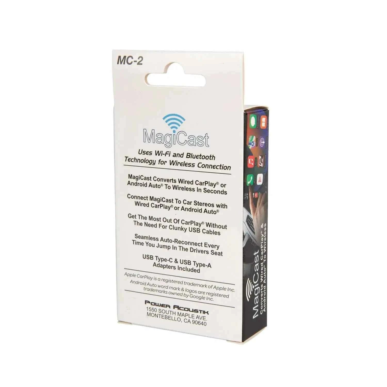 Power Acoustik MC-2 MagiCast adattatore CarPlay wireless USB