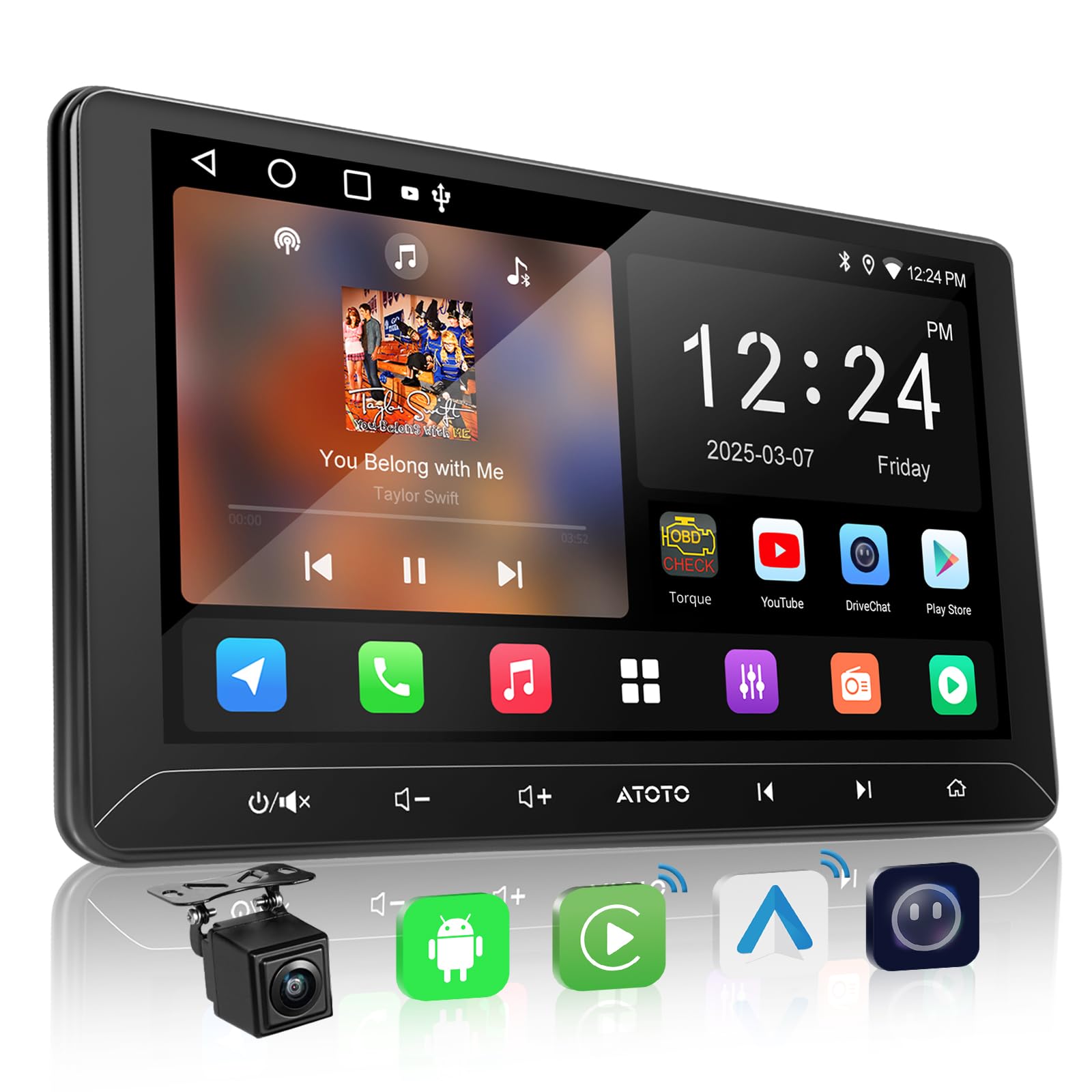 ATOTOZONE Car Stereo A5L autoradio 2 DIN 10" 2+32GB CarPlay