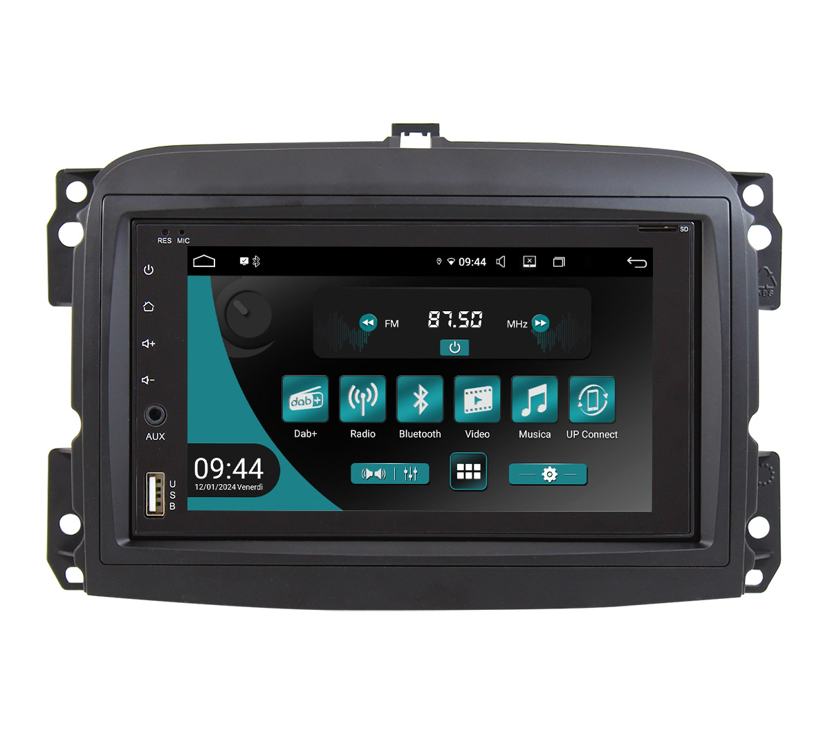 JFSound UP-PRO JF-227 autoradio Android CarPlay Fiat 500