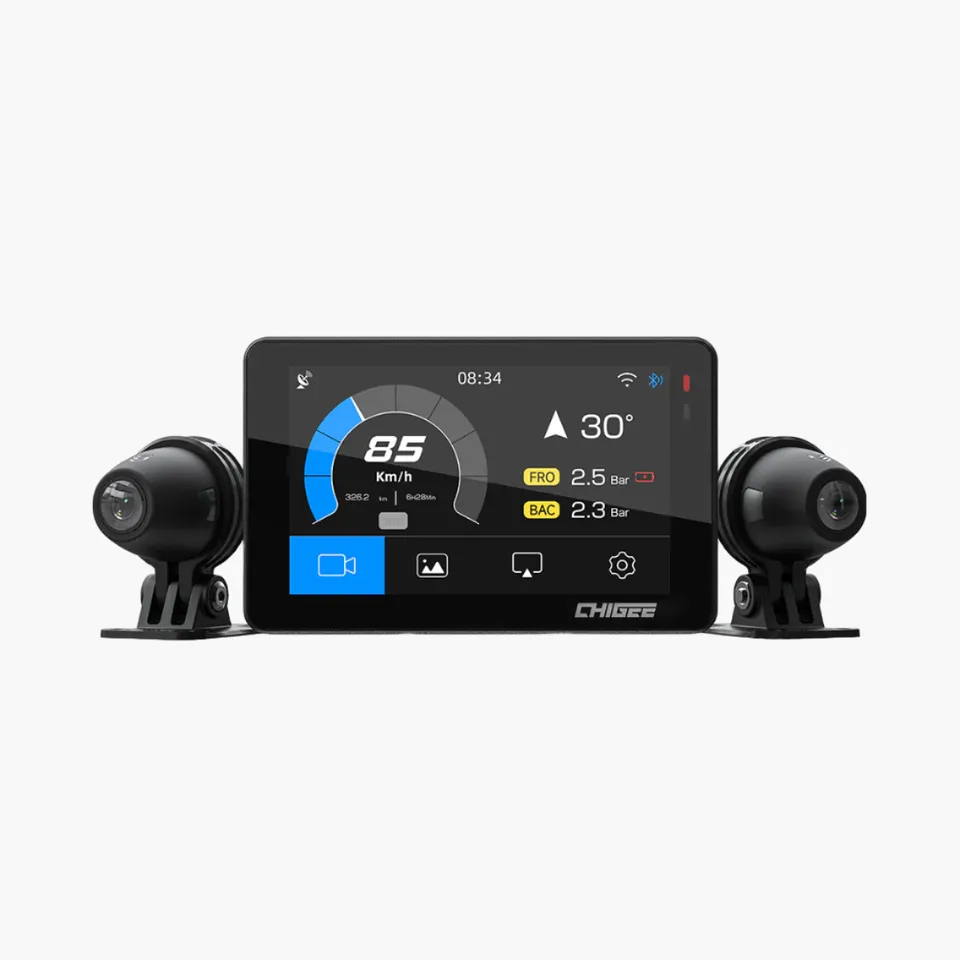 CHIGEE XR-2 Dashcam moto display 4,3" doppia camera
