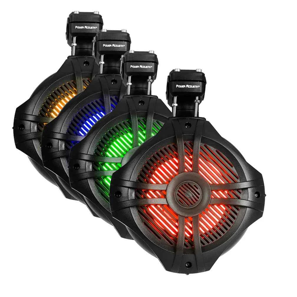 Power Acoustik MWT-65BL Casse Barca Torre 6.5" 600W LED RGB