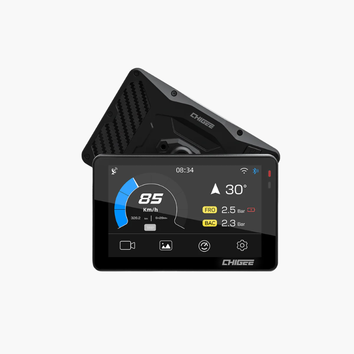 CHIGEE XR-2 Dashcam moto display 4,3" doppia camera