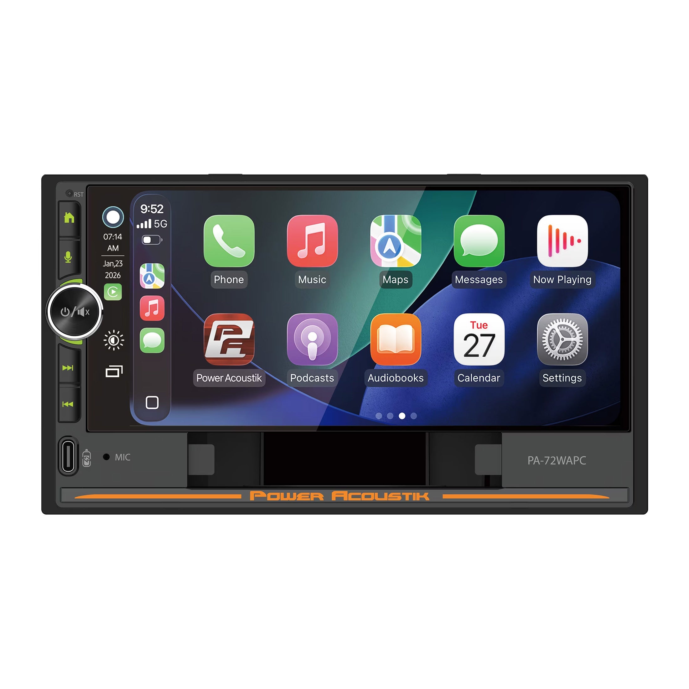 Power Acoustik PA-72WAPC autoradio 2 DIN 7" CarPlay wireless