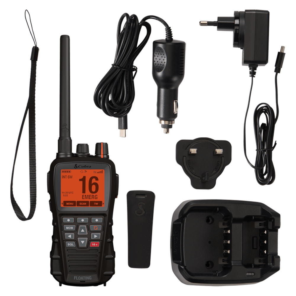 Cobra BlueBound 650 Radio Nautica Palmare Nera VHF