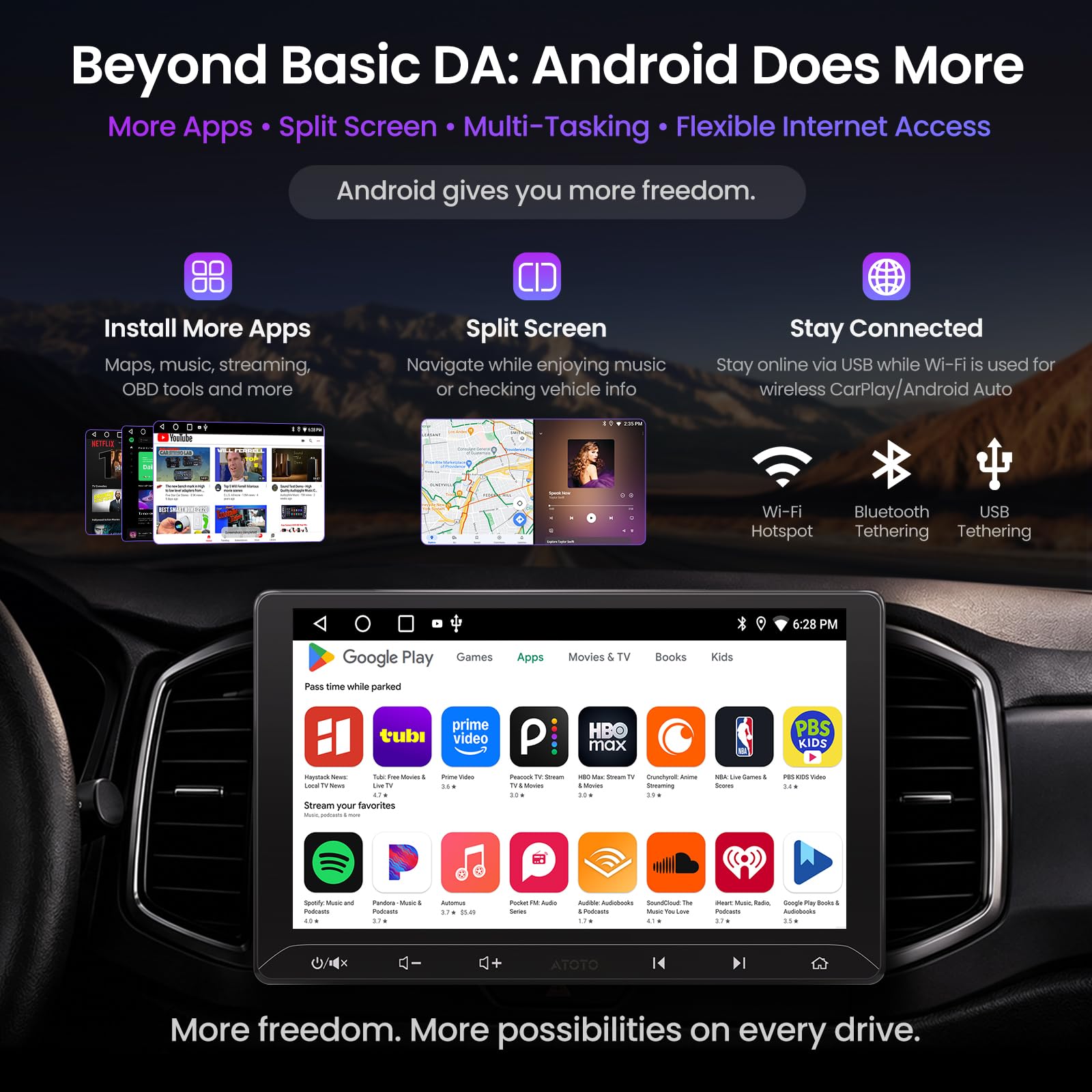 ATOTO A5 Lite Autoradio Android 2 DIN 7" 2G+32G CarPlay