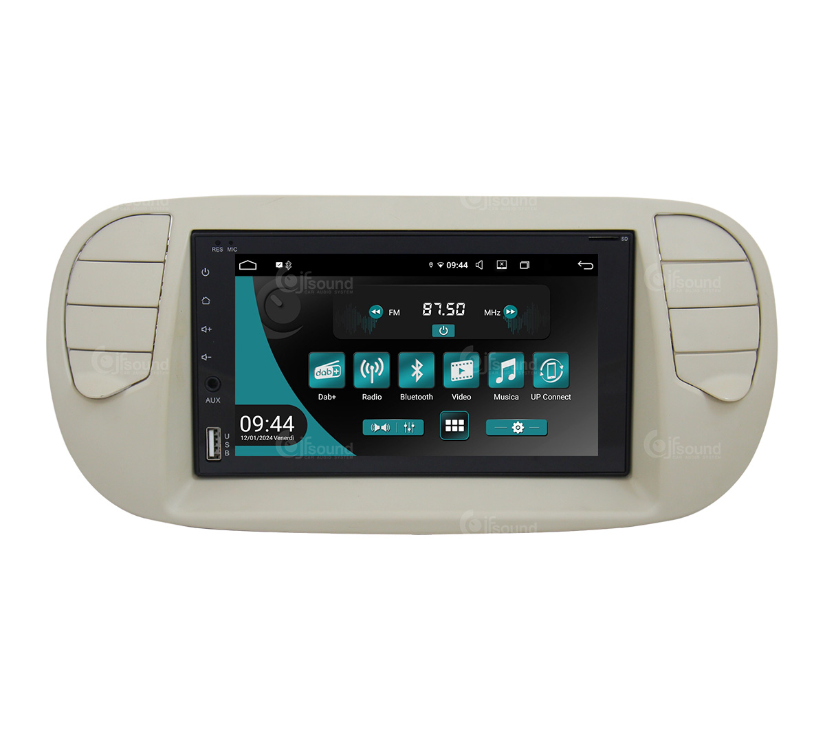 JFSound JF-227-UP-F5P-PRO autoradio Android per Fiat 500 CarPlay