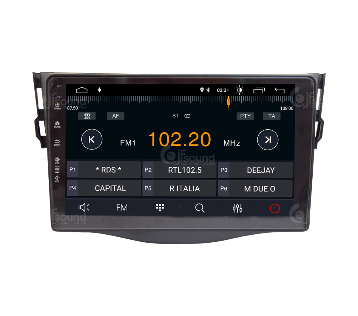 JFSound X7C-PRO JF-039TR4-X7C-PRO autoradio Android RAV4 DSP
