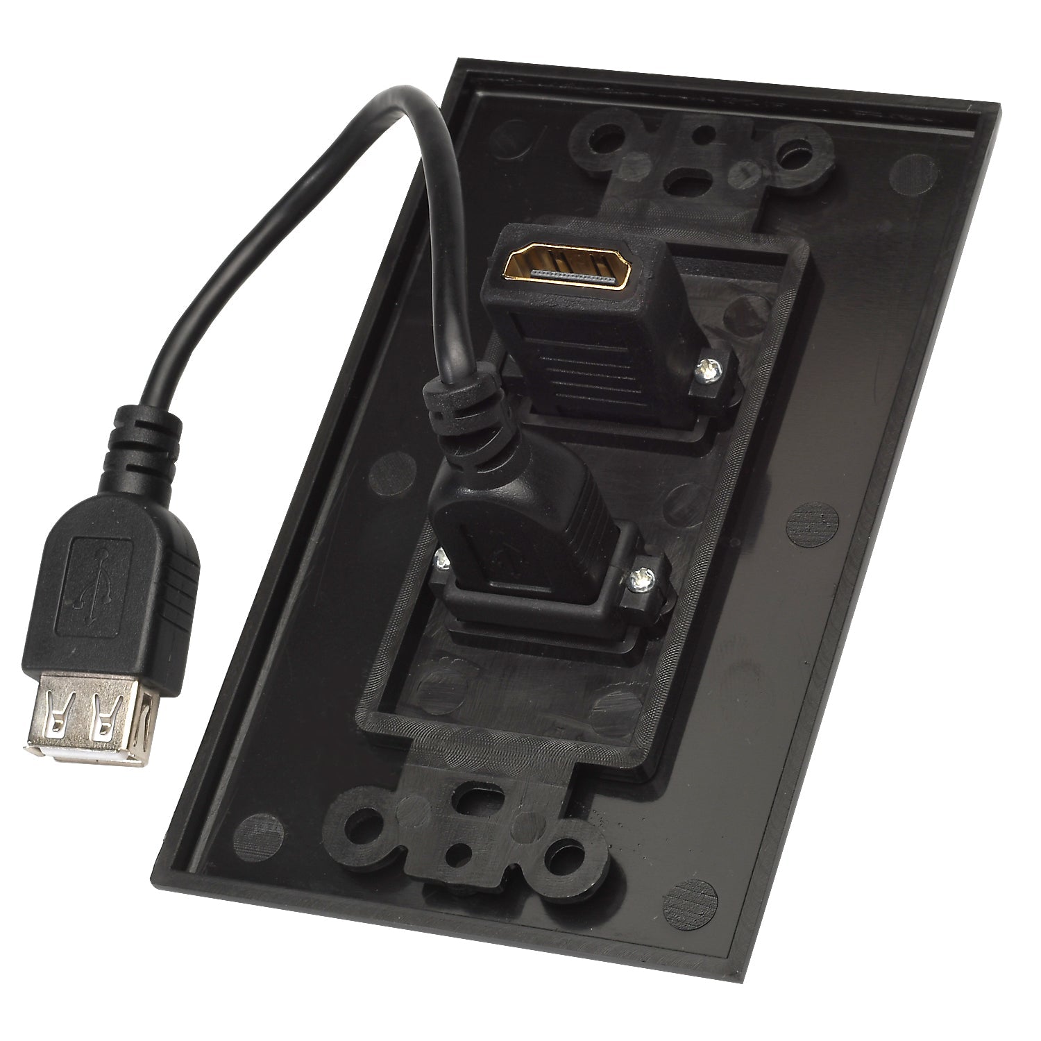 Magnedyne WP-120B-FLY Placca Muro HD + USB Nera Cavo