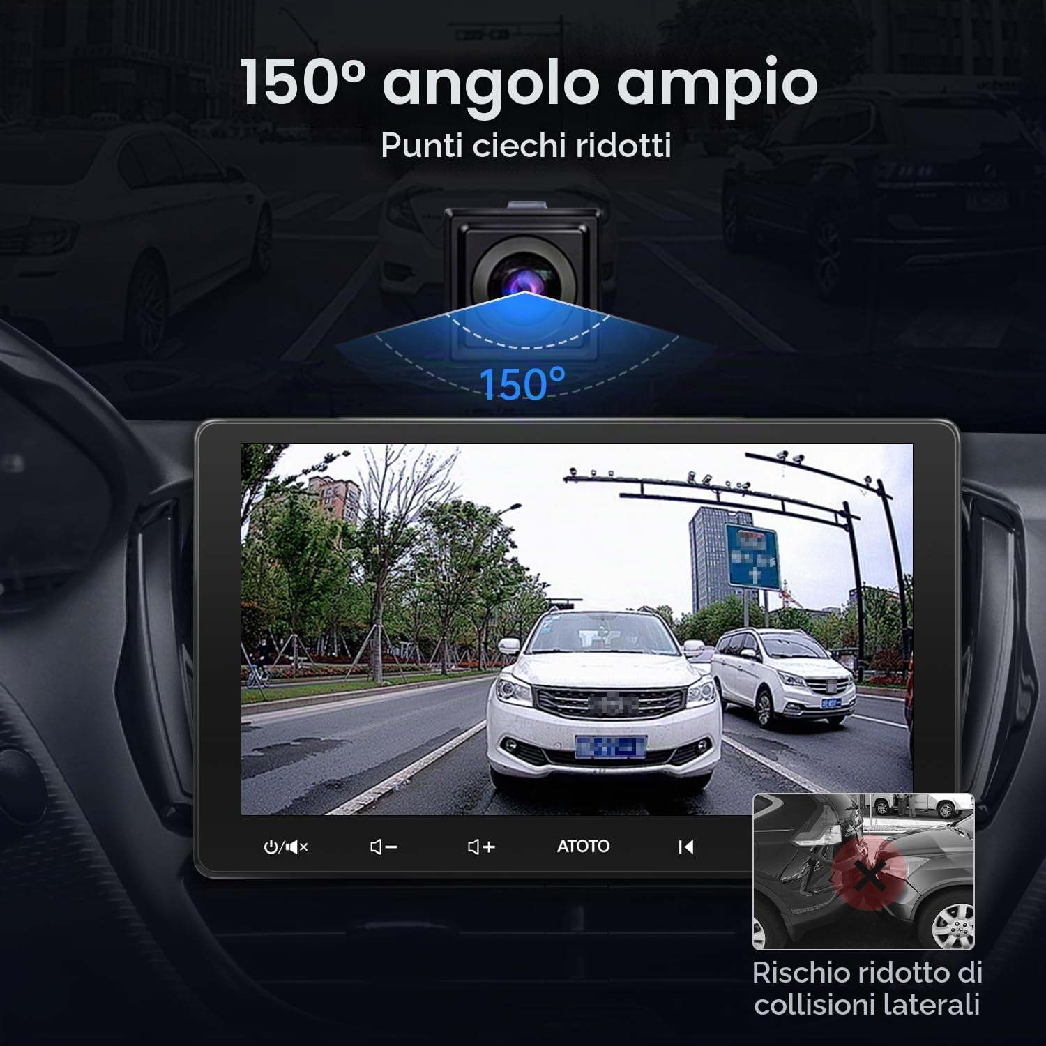 ATOTOZONE Car Camera AC-HD02LR Retrocamera 720P 150° IP67