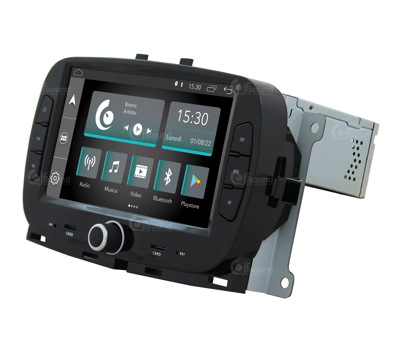 JFSound X7C-PRO JF-137F5 autoradio Fiat 500 con DSP