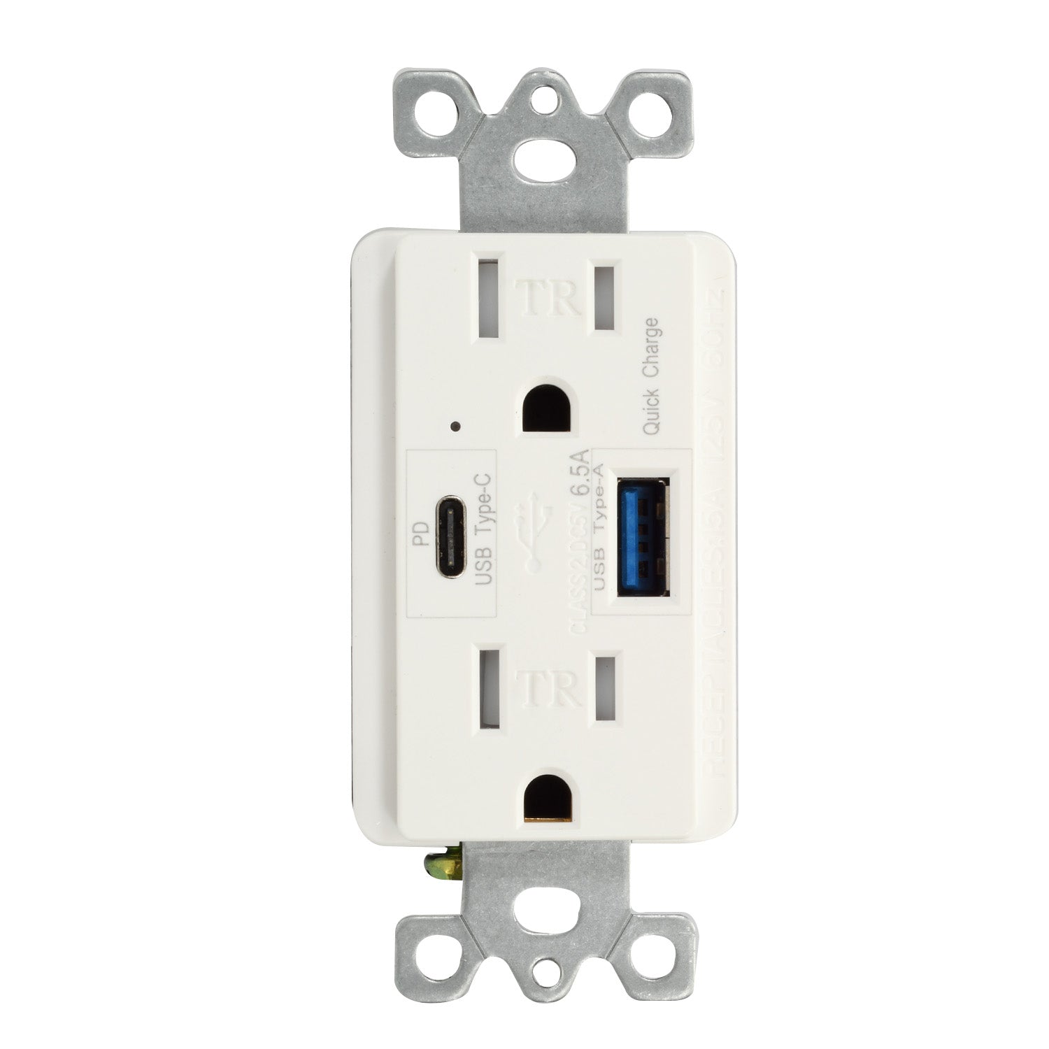 Magnedyne WC-601 presa USB da parete USB-A USB-C bianca
