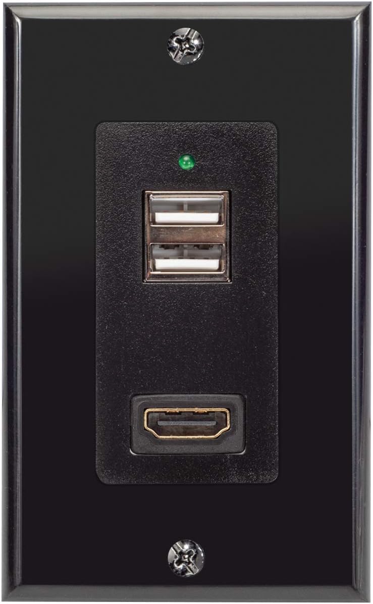 Magnedyne Utility WC-USBHD-B presa USB-A HDMI camper muro