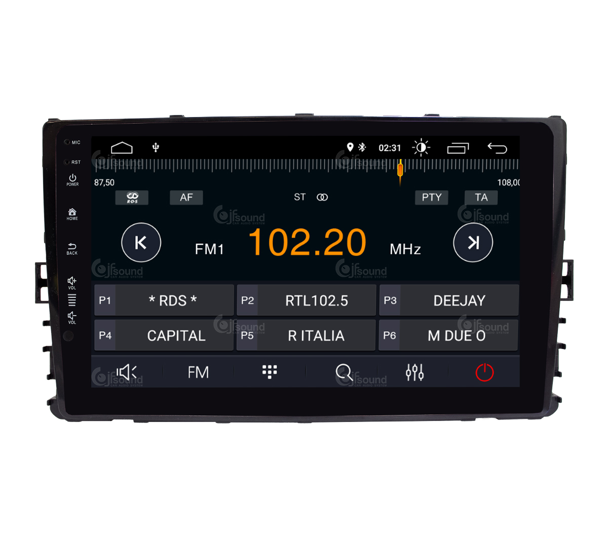 JFSound X7C-PRO JF-039WP-X7C-PRO autoradio Android Polo DSP