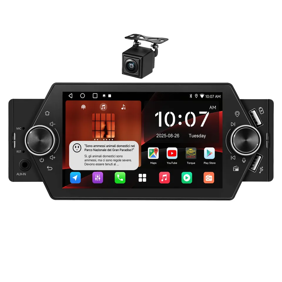 ATOTOZONE 1 Din autoradio Android 5 pollici CarPlay 2+32GB