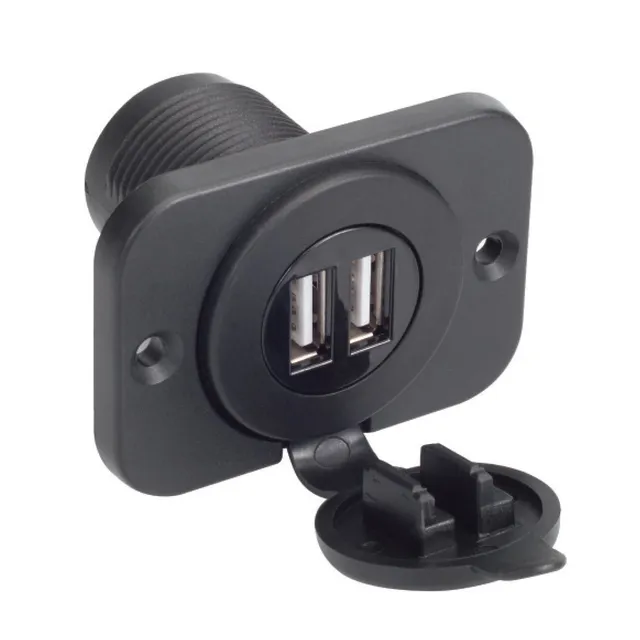 Magnedyne AUX-USB2FR Doppia Presa USB 12-24V 4.8A Camper