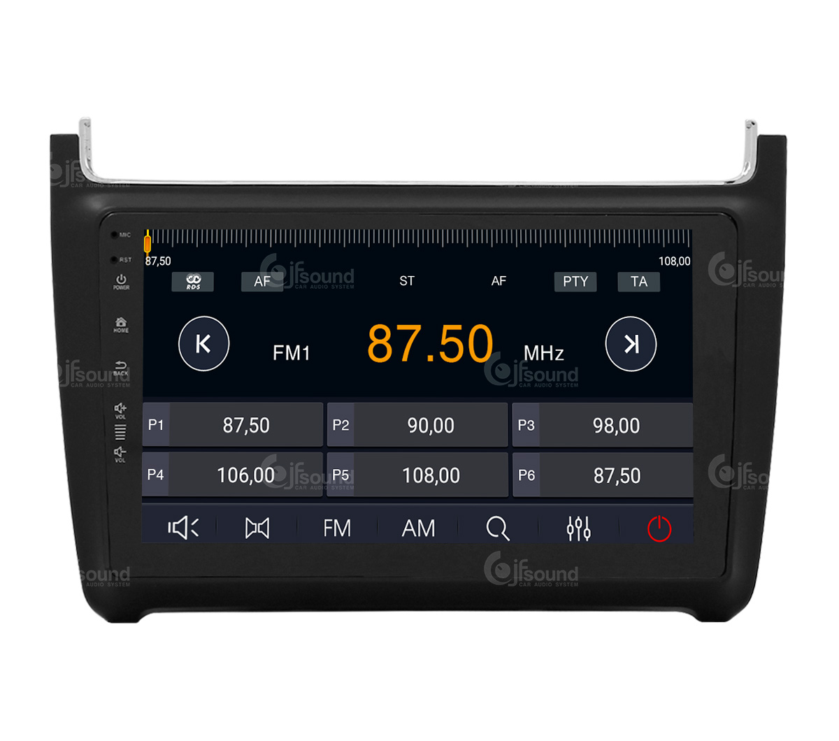 JFSound X9C-PRO JF-231WP autoradio Android Polo 4G retrocamera