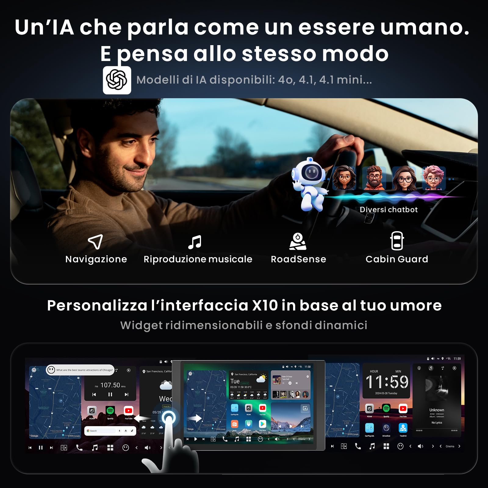 ATOTOZONE X10G225E Autoradio 2 DIN 12.5" QLED 8+128GB