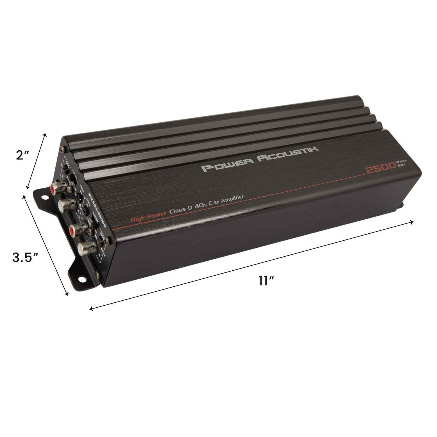 Power Acoustik MICRO4-2500D Amplificatore Compatto 2500W