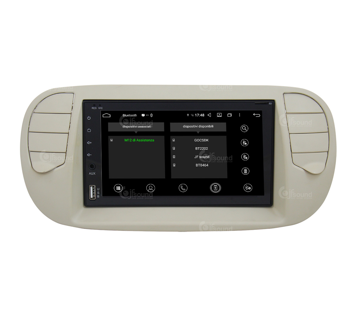 JFSound JF-227-UP-F5P-PRO autoradio Android per Fiat 500 CarPlay