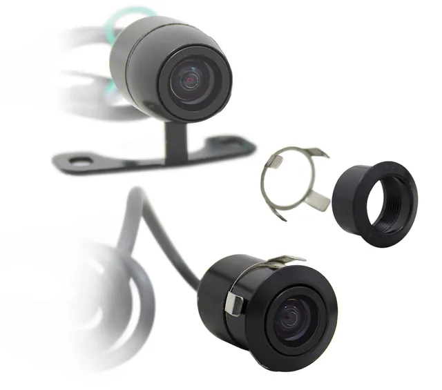 JFSound Retrocamera Universale Auto Incasso Tondo o Staffa