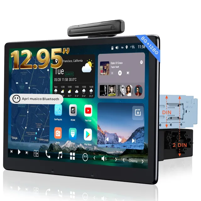 ATOTOZONE X10 Autoradio QLED 12,95" 8+128GB CarPlay 4G