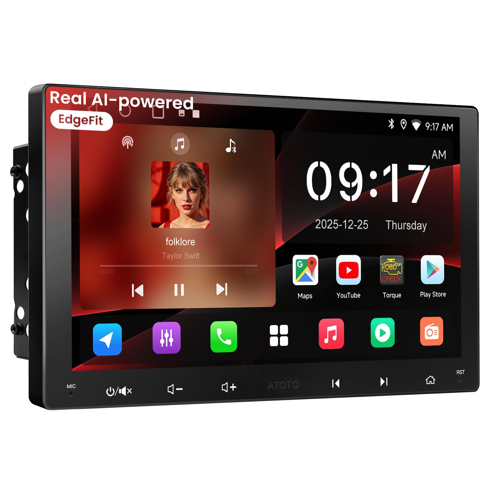 ATOTOZONE A5 Lite Autoradio Android 9 Pollici 2 DIN CarPlay Wireless