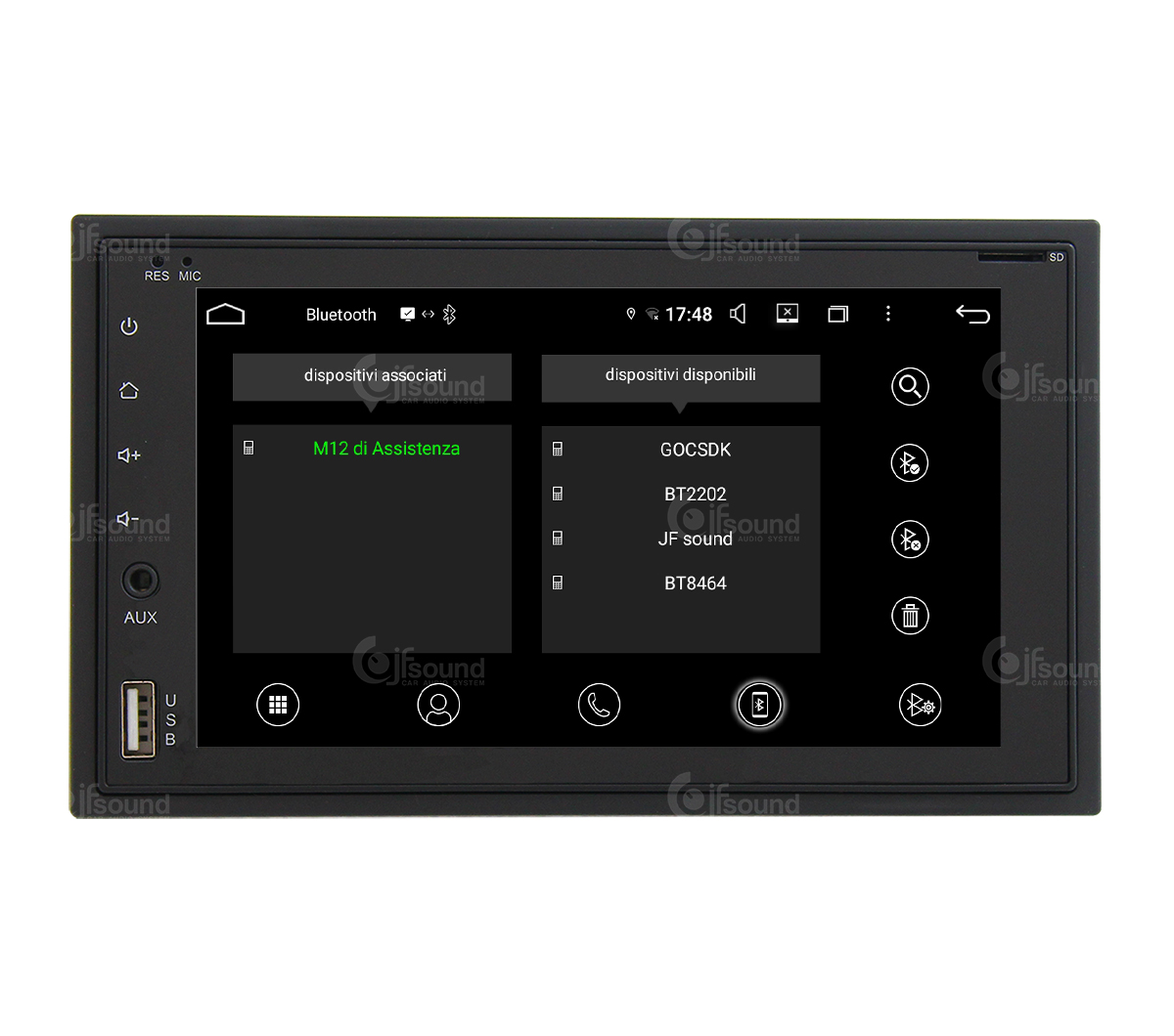 JFSound UP-PRO autoradio Android auto sistema custom wireless