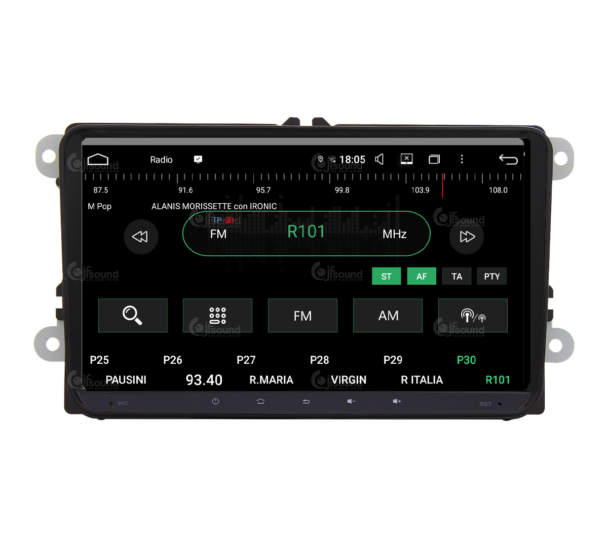 JFSound UP-PRO JF-039W6-UP-PRO autoradio Android Volkswagen