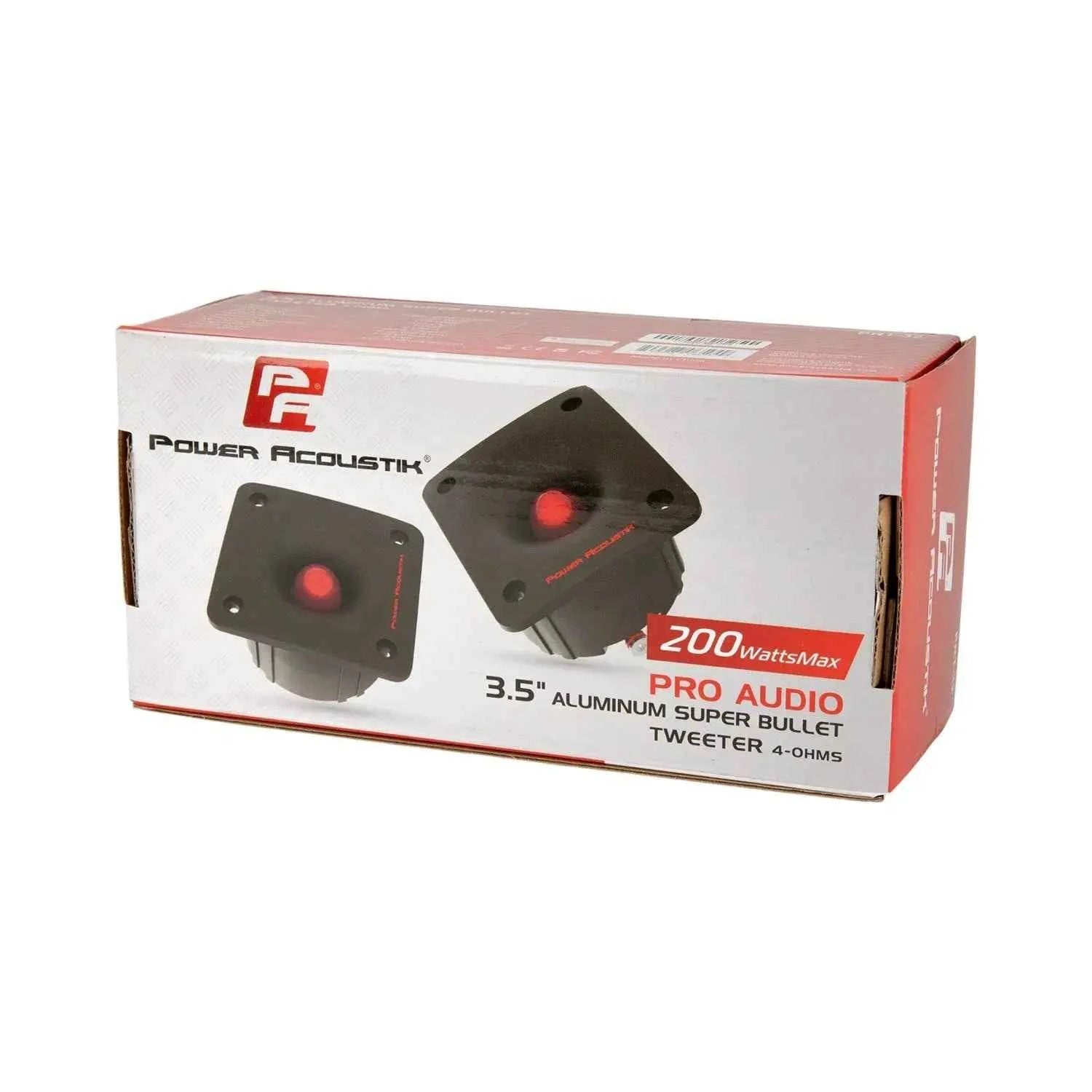 Power Acoustik PRT-32 tweeter auto 3.5" alluminio coppia