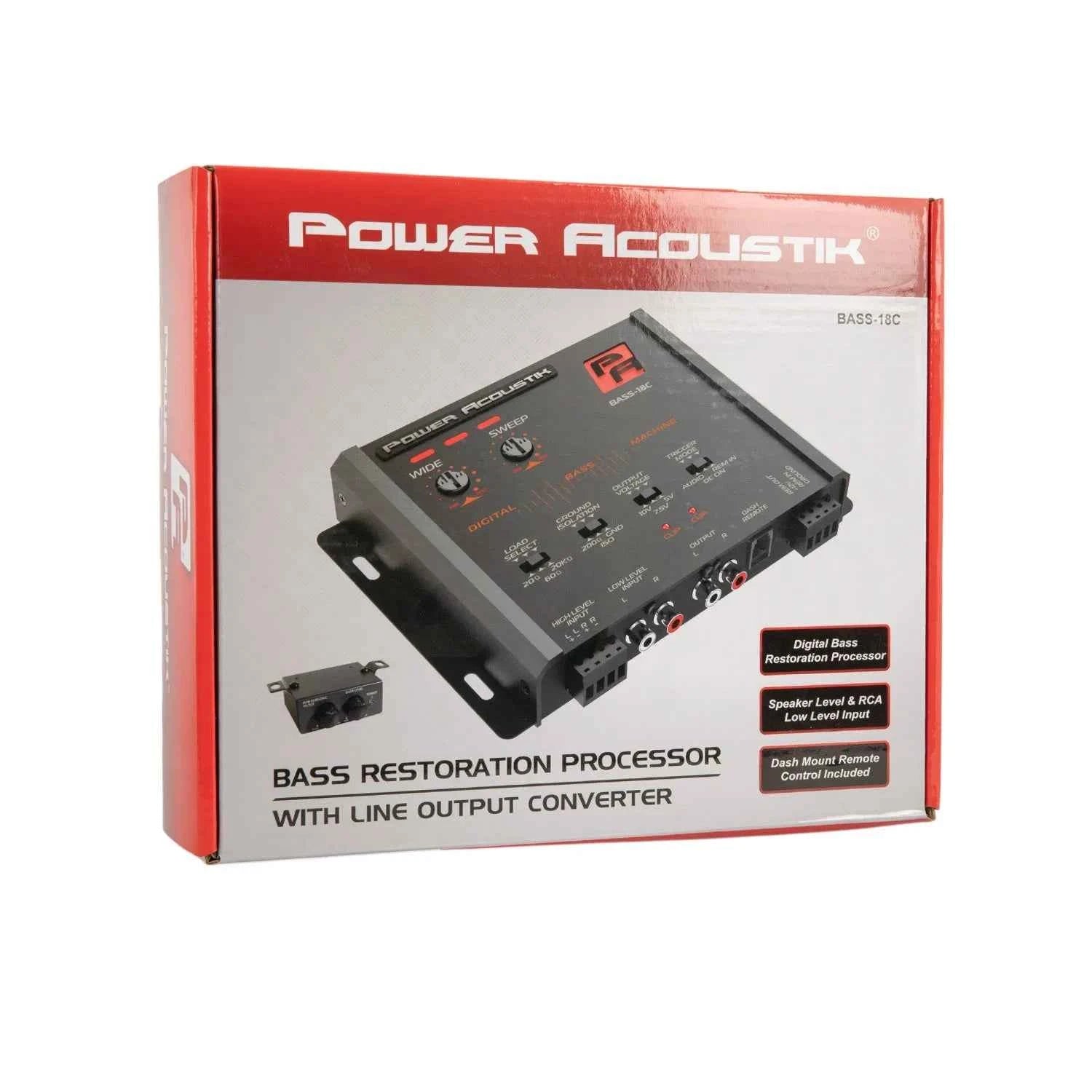Power Acoustik BASS-18C processore bassi restoration auto