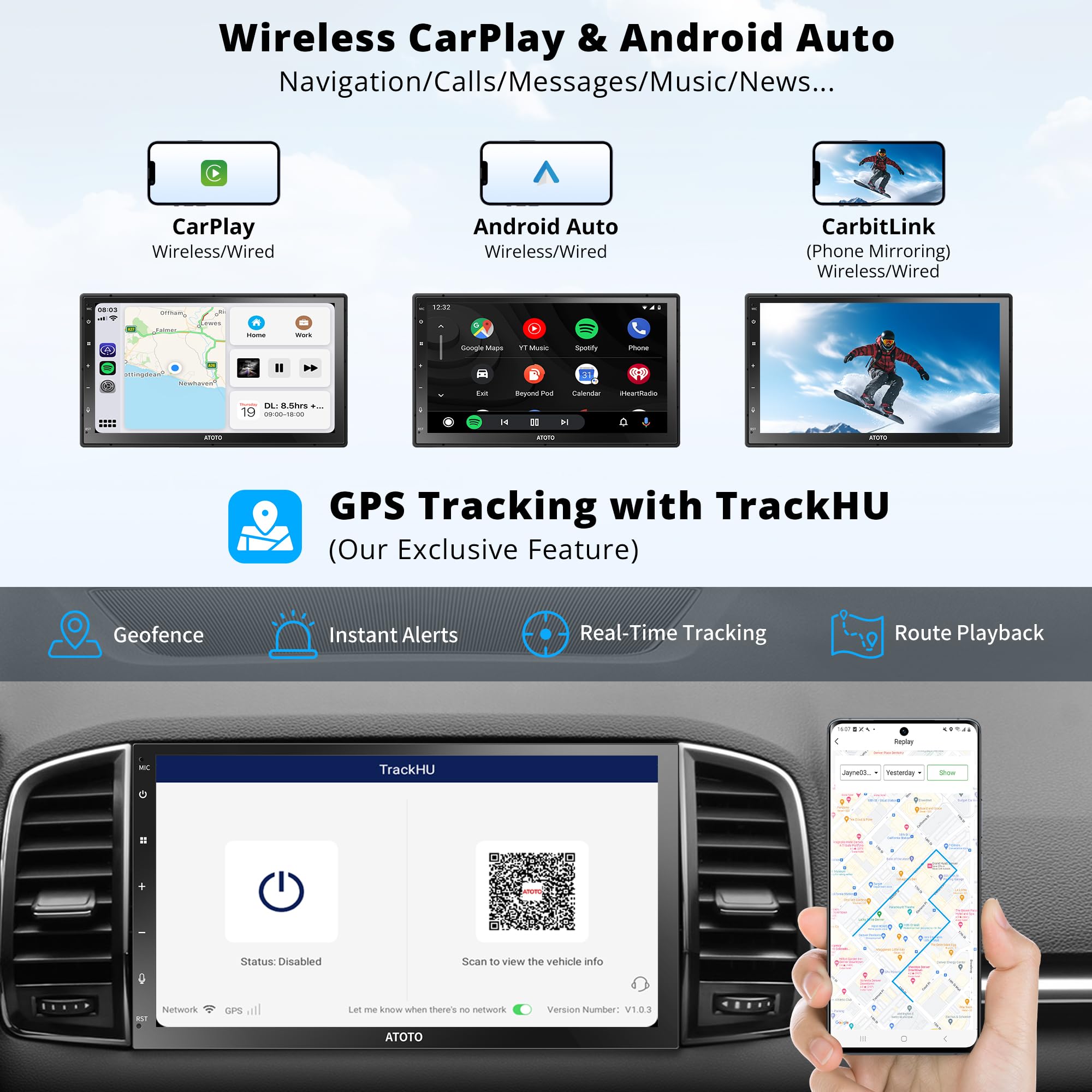 ATOTOZONE S8MS S8G2C74MS Autoradio Android 2 DIN 7" 4+32GB 4G