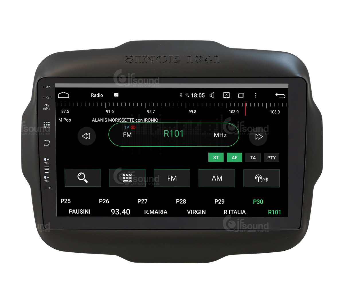 JFSound UP-PRO JF-039JR-UP-PRO autoradio per Jeep Renegade