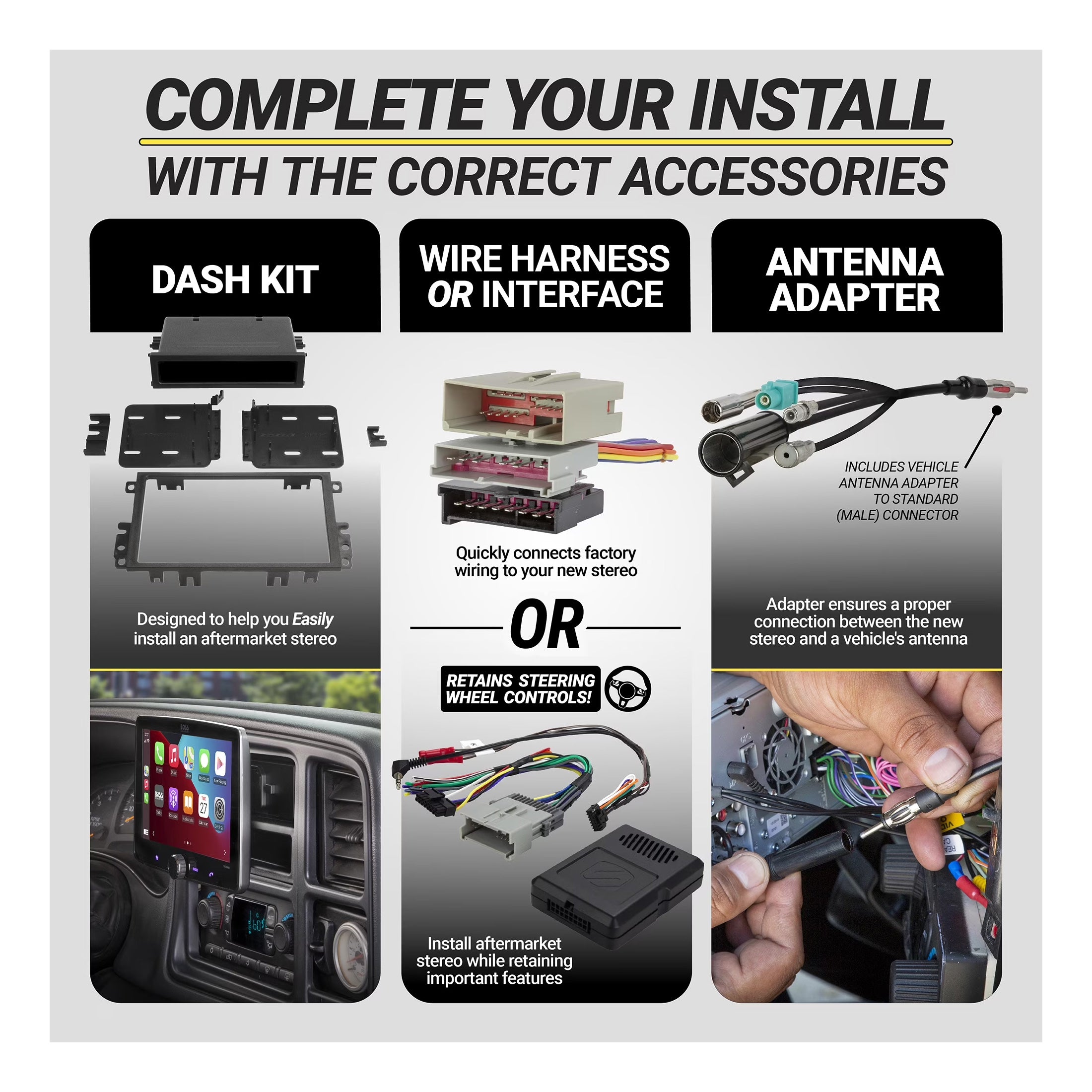 Power Acoustik PA-71WA autoradio 1 DIN 7" CarPlay wireless