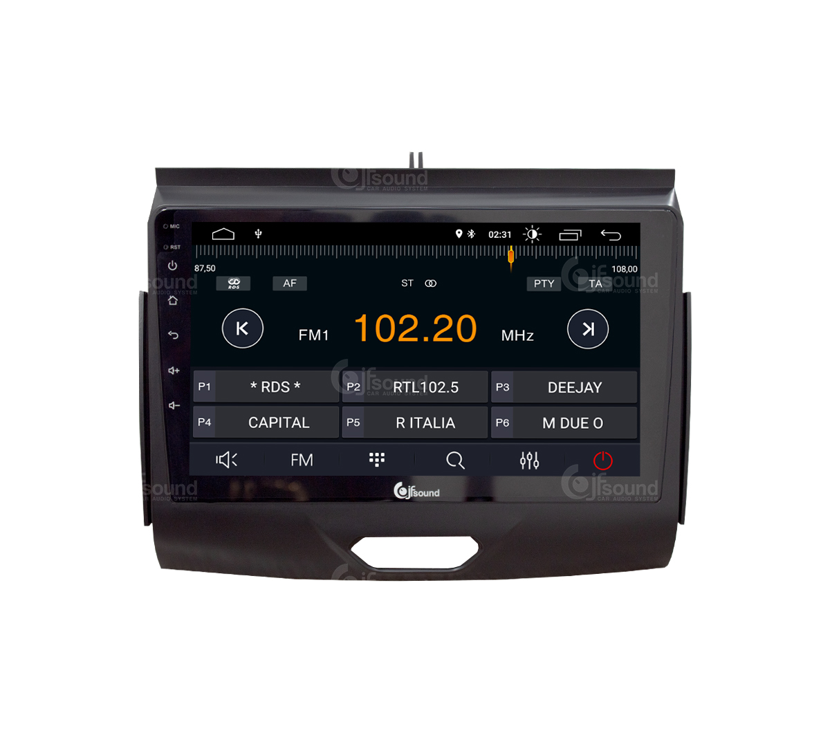 JFSound X7C-PRO JF-439FR autoradio Android Ford Ranger DSP