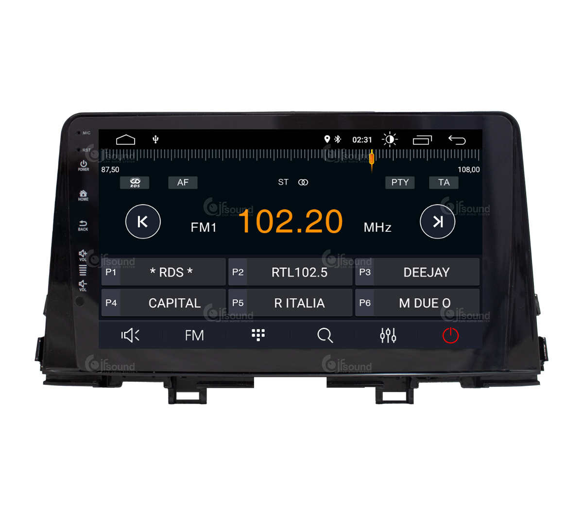 JFSound X7C-PRO JF-139KP-X7C-1-PRO autoradio Android Kia Picanto DSP