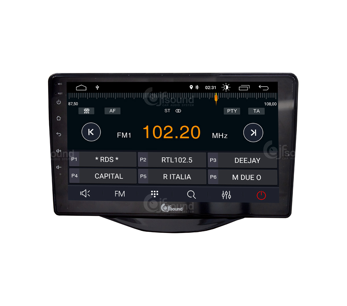 JFSound X7C-PRO JF-139TA autoradio Android Toyota Aygo