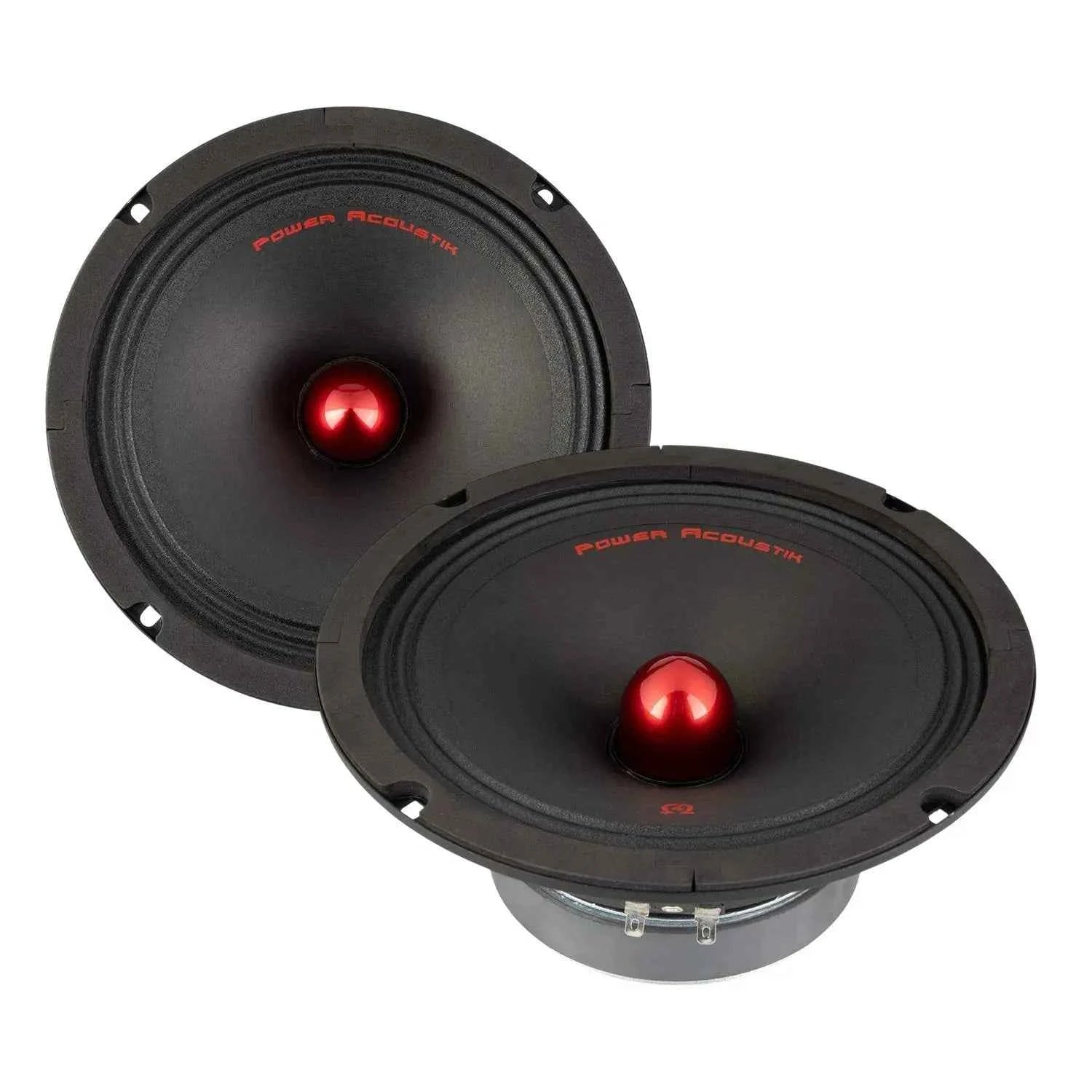 Power Acoustik PR-804 medio 8" pro audio bullet coppia
