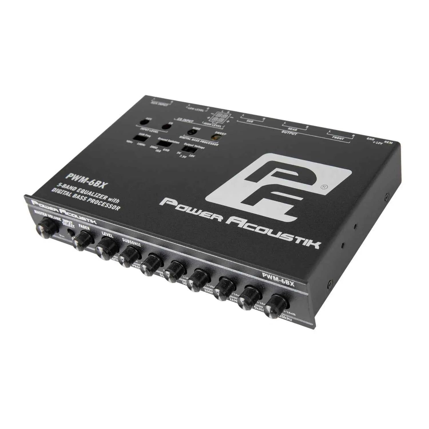 Power Acoustik EQs PWM-6BX processore bassi digitale ParaBASS