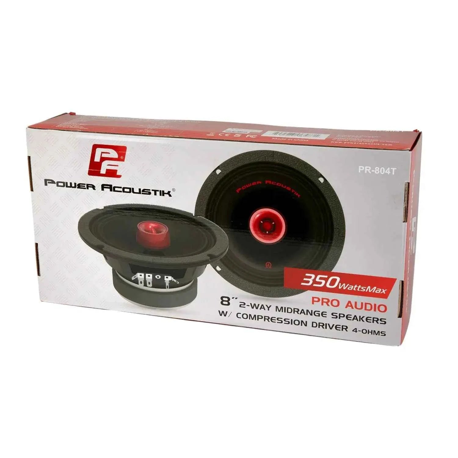 Power Acoustik PR-804T casse midrange 8 pollici coppia bullet