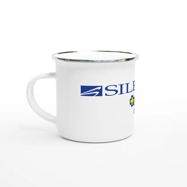 Silencer Plus Tazza Smaltata 12oz Bianca Metallo