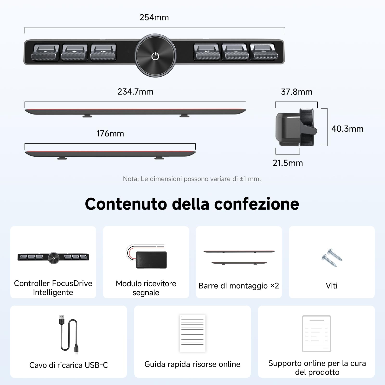 ATOTOZONE AC-44F20 Telecomando Wireless Retroilluminato USB-C