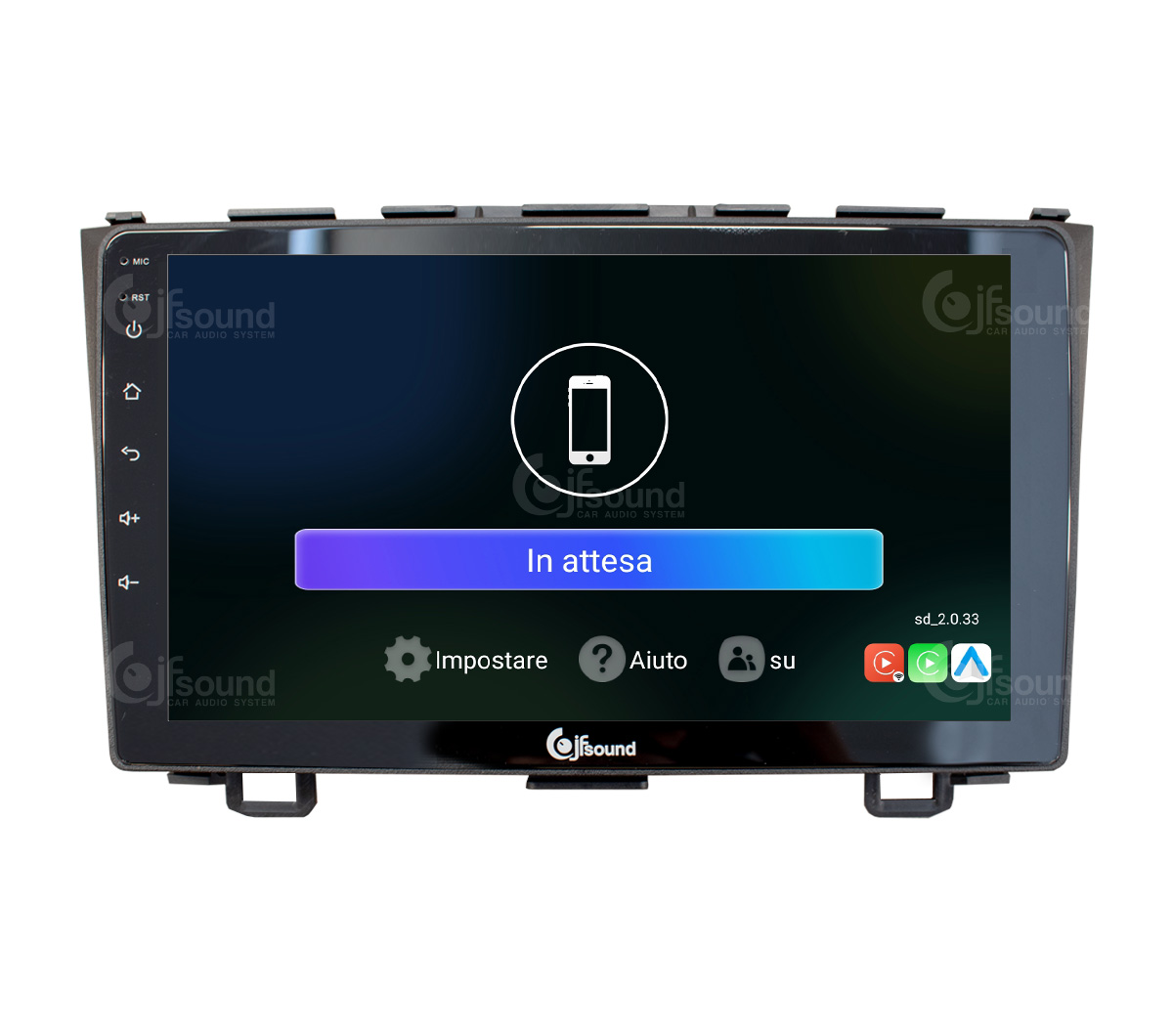 JFSound UP-PRO JF-139HV-UP-PRO autoradio Android per Honda CRV