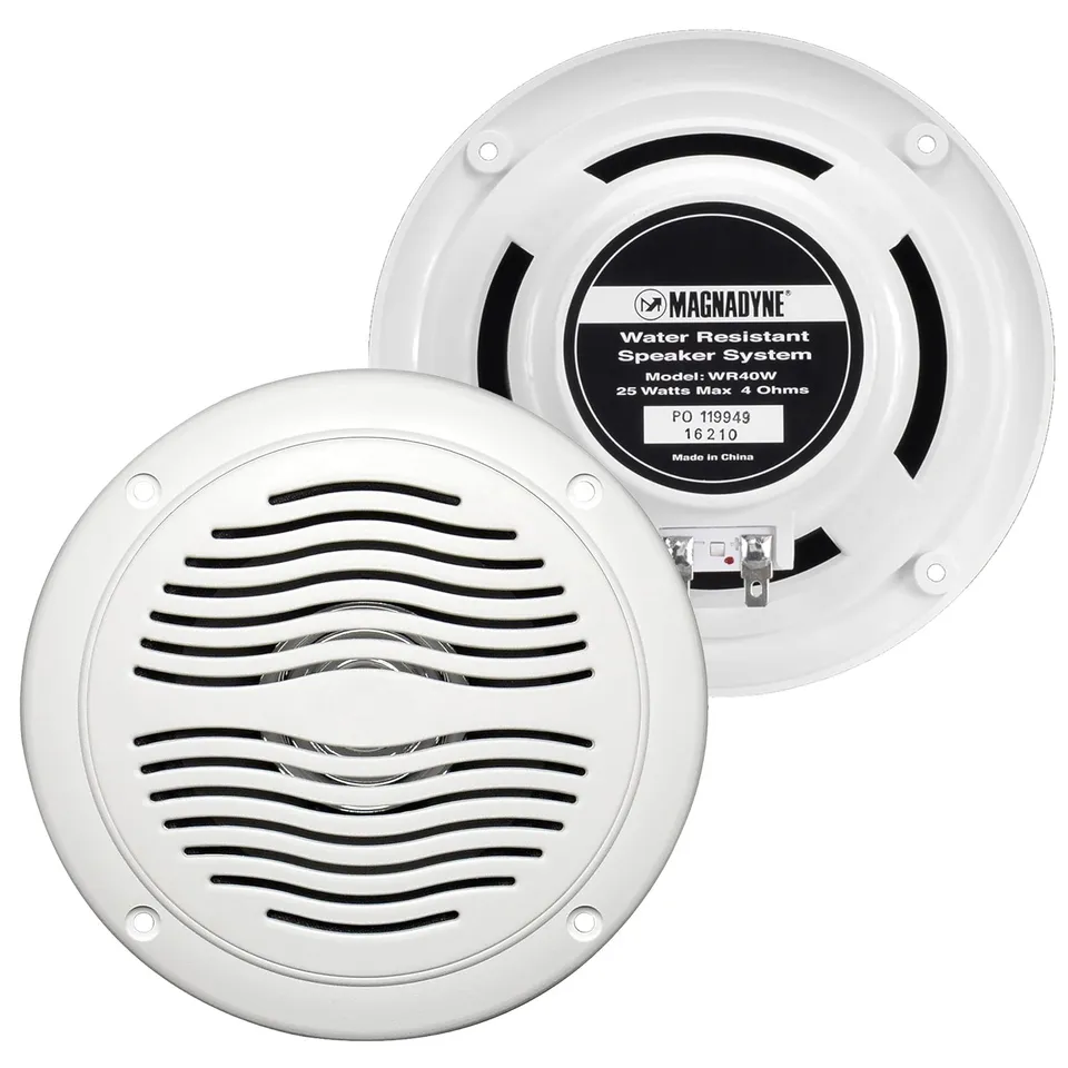 Magnedyne AquaVibe WR40 Altoparlanti 5" Coppia Bianca 25W