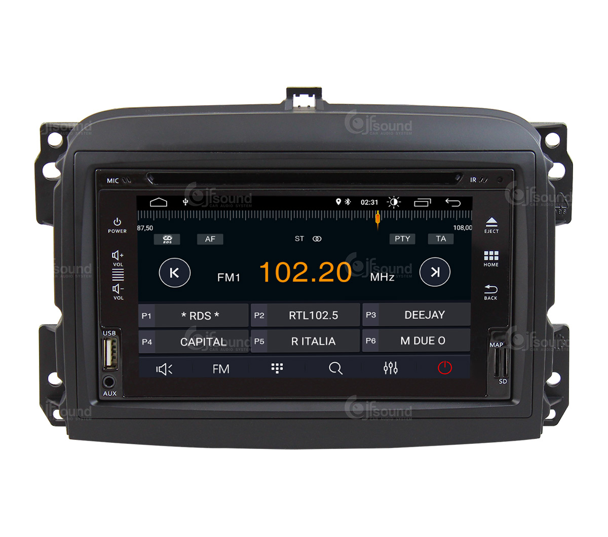 JFSound X7C-PRO JF-222 autoradio Fiat 500L DSP Play Store