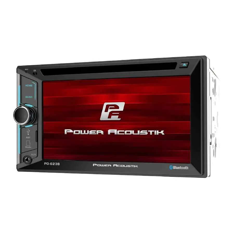 Power Acoustik PD-623B Autoradio 2 DIN DVD Bluetooth 6.2" USB