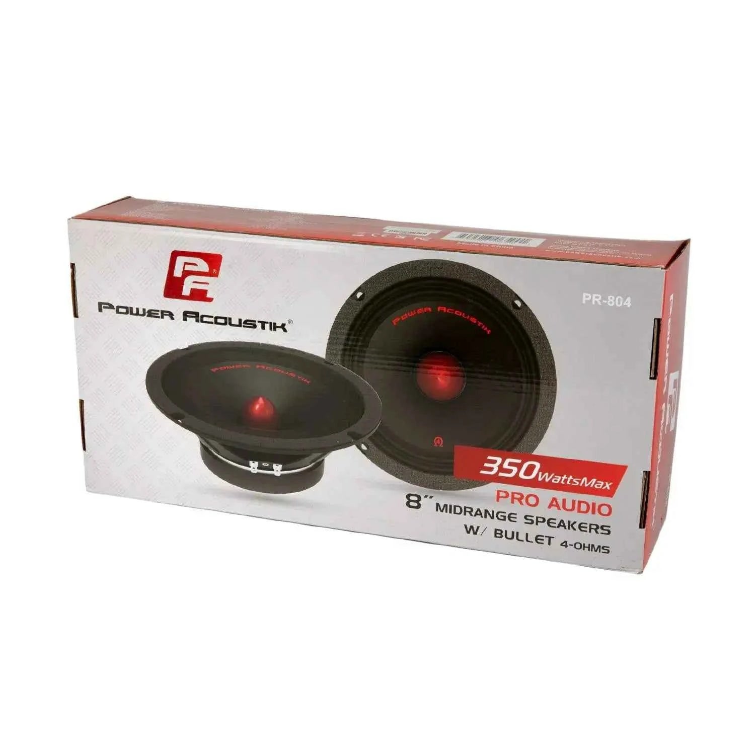 Power Acoustik PR-804 medio 8" pro audio bullet coppia