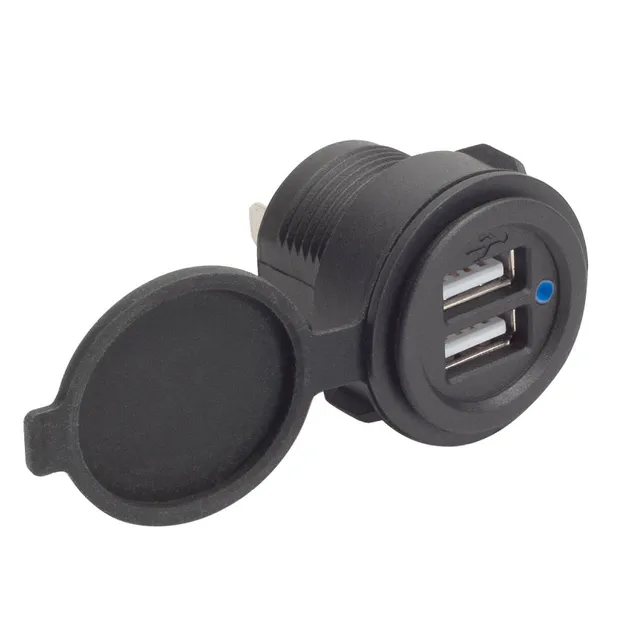 Magnedyne AUX-USB-FMD4TC Doppia Presa USB Auto 12-24V LED Blu
