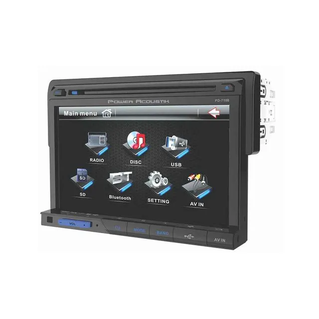 Power Acoustik PD-710B autoradio 1 DIN 7" Bluetooth DVD