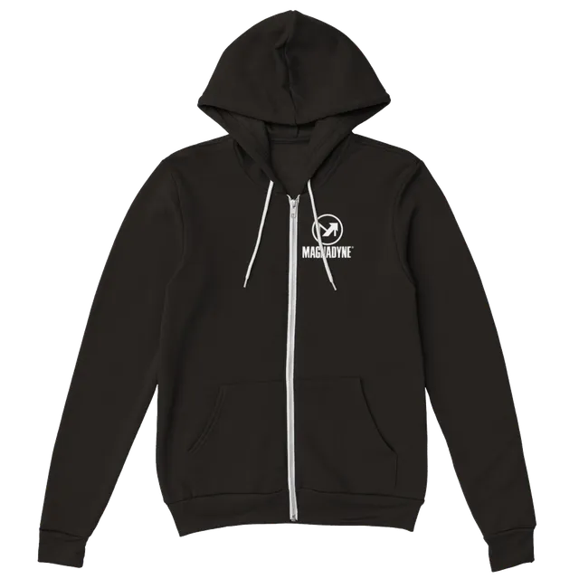 Magnedyne felpa zip premium con cappuccio unisex cotone